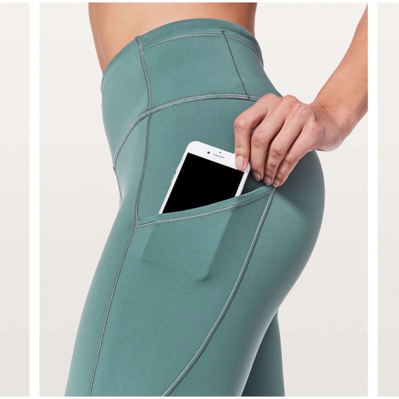 lululemon athletica Pants - Lululemon Fast & Free Crop II *Nulux 19" Sea Steel Leggings Size 4
